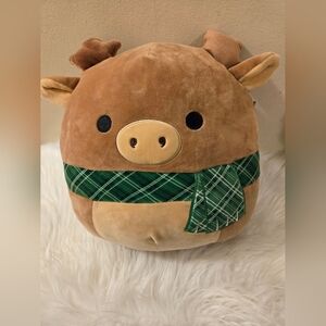 Squishmallow 12" Ruby Reindeer Moose Green Scarf Plush Stuffed Animal Toy  colag